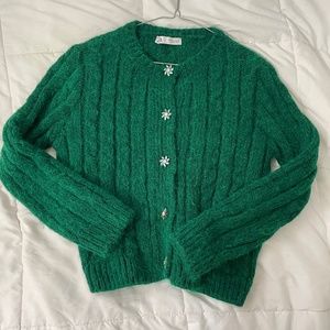 Green Sweater Zara